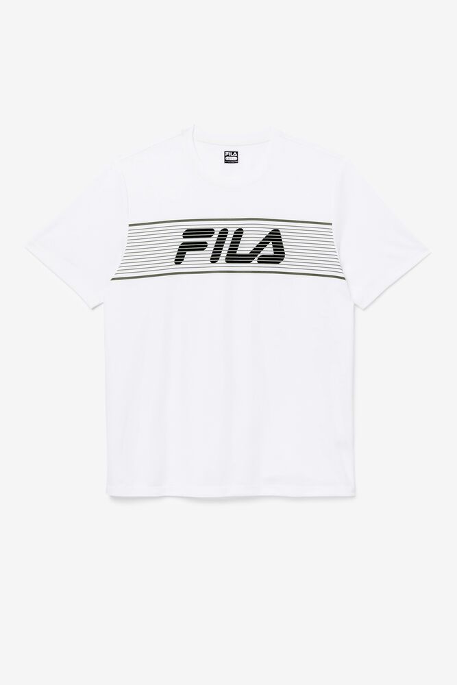 Fila T-Shirt Mens White - Ehsan Crew - Philippines 0879346-BY